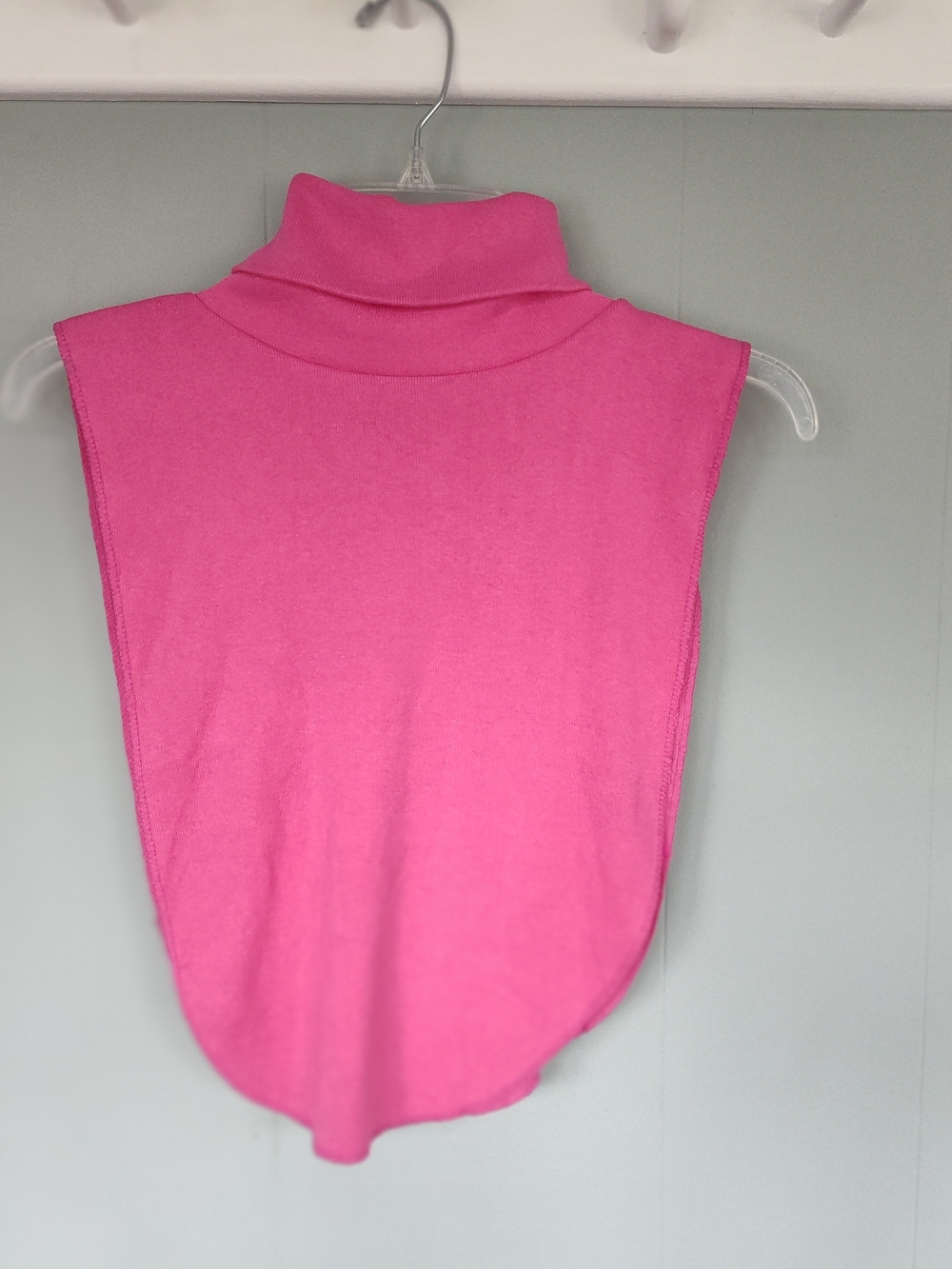 Vintage Pink Sleeveless Turtleneck Dickey - Layering Mock Neck - Made in USA